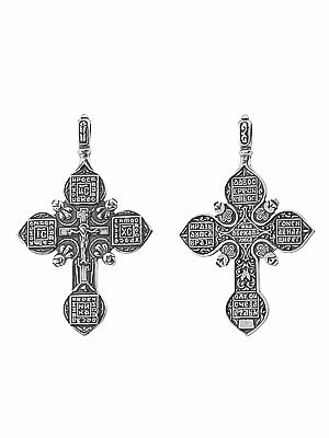 Крестик из серебра без вставок 240865