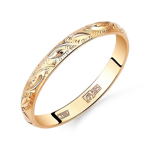 Кольцо обручальное из золота без вставок 240909