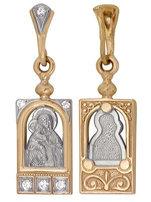 Иконка из золота с фианитами 241160