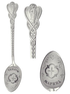Ложка серебряная именная Великомученица Марина 241458 - фото 20932