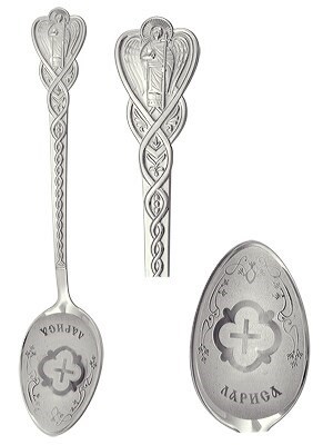 Ложка серебряная именная Святая Мученица Лариса 241561 - фото 21035
