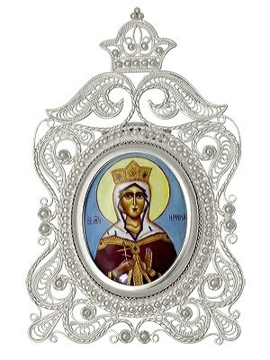 Икона Великомученица Ирина серебряная 241703 - фото 21161