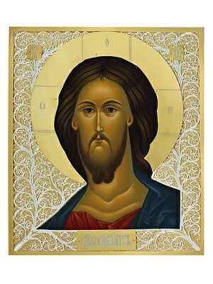Икона Господь Вседержитель серебряная ювелирная 241709