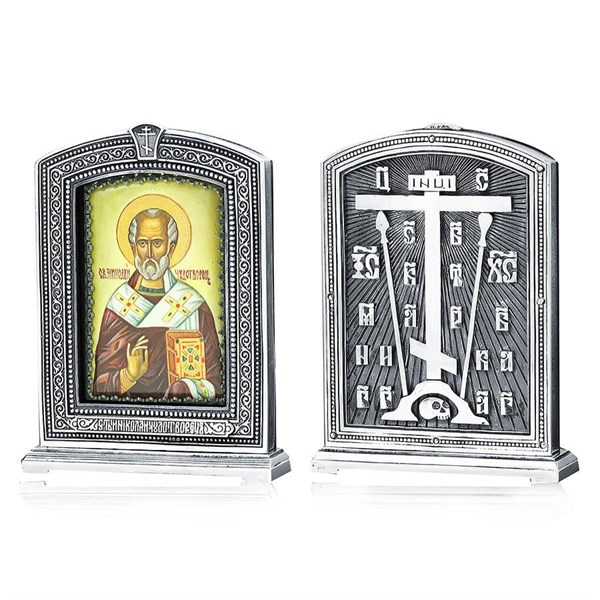 Икона Николай Чудотворец ювелирная серебряная 241715