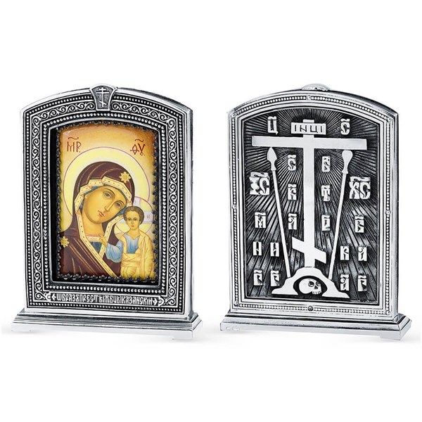 Икона Казанская Божия Матерь ювелирная серебряная 241744