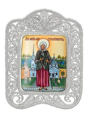 Икона Ксении Петербургской серебряная 241751