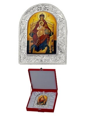 Икона Державная Божья Матерь серебряная 241773 - фото 21228