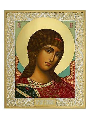 Икона Архангела Михаила серебрянная ювелирная 241782