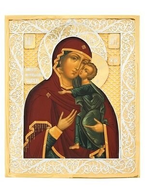 Икона Толгская Божья Матерь серебряная 241807