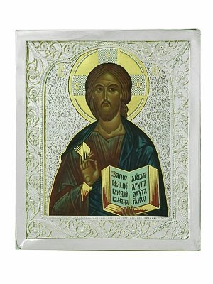 Икона Господь Вседержитель серебряная ювелирная 241822