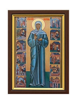 Икона Матроны Московской серебряная ювелирная 241825