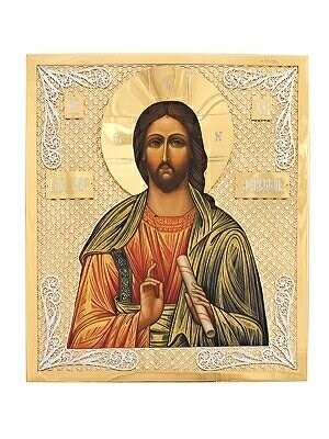 Икона Господь Вседержитель серебряная ювелирная 241838