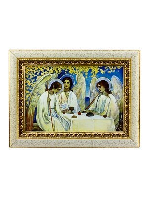 Икона Святая Троица ювелирная серебряная 241839