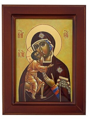 Икона Феодоровской Божией Матери ювелирная серебряная 241873