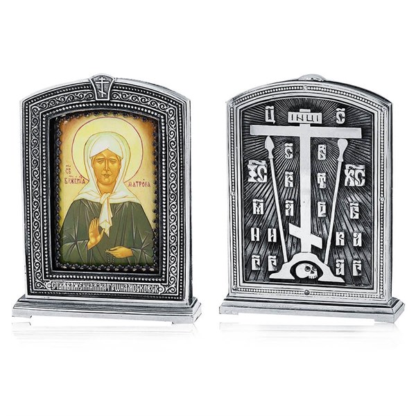 Икона Матроны Московской серебряная ювелирная 241901