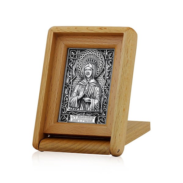 Икона Матроны Московской серебряная ювелирная 241925