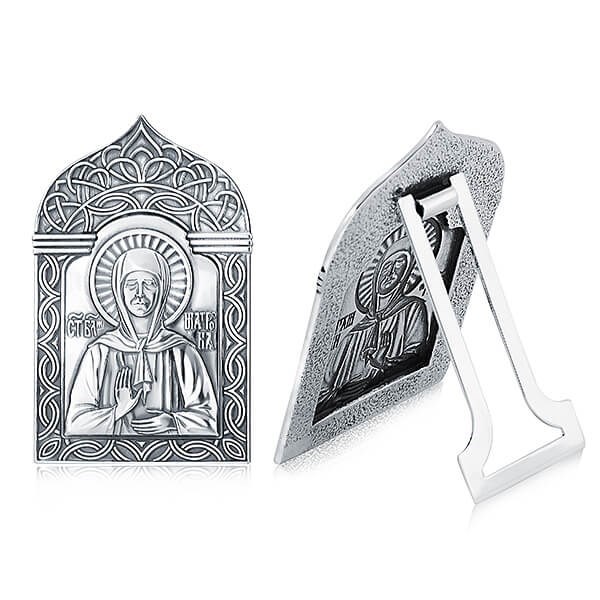 Икона Матроны Московской серебряная ювелирная 241932