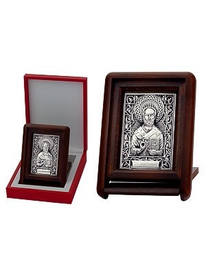 Икона Николай Чудотворец ювелирная серебряная 241948