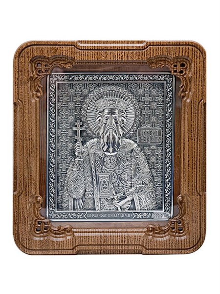 Икона Владимира Равноапостольного серебряная ювелирная 241955