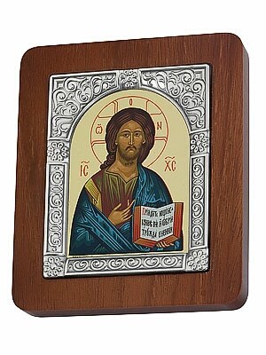 Икона Господь Вседержитель серебряная ювелирная 241959