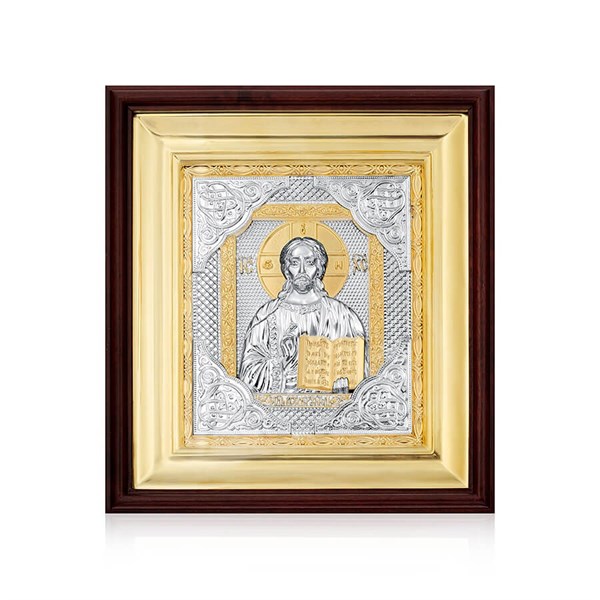 Икона Господь Вседержитель серебряная ювелирная 242163