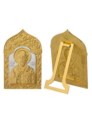 Икона Николай Чудотворец ювелирная серебряная 242179