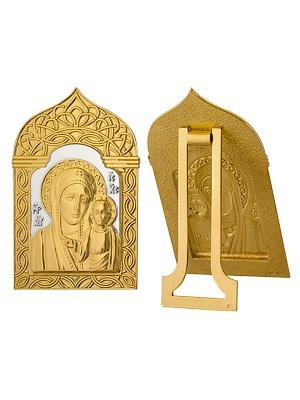 Икона Казанской Божией Матери серебряная ювелирная 242182