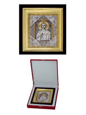 Икона Господь Вседержитель серебряная ювелирная 242331