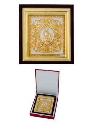 Икона Неопалимая Купина серебряная ювелирная 242351