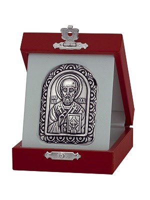 Икона Николай Чудотворец ювелирная серебряная 242394