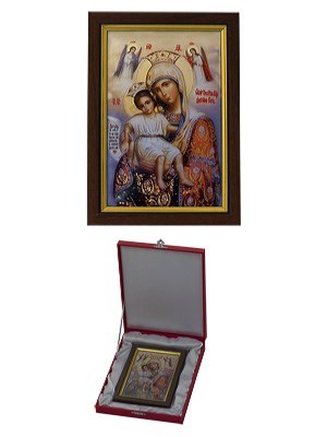 Икона Достойно есть серебряная ювелирная 242416