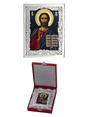 Икона Господь Вседержитель серебряная ювелирная 242429