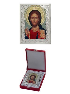 Икона Господь Вседержитель серебряная ювелирная 242435