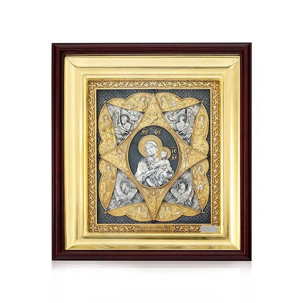 Икона Неопалимая Купина серебряная ювелирная 242445