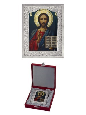 Икона Господь Вседержитель серебряная ювелирная 242478