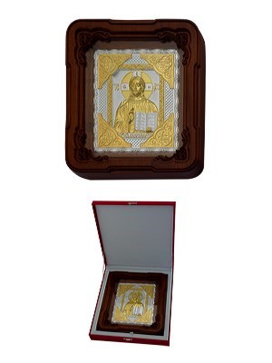 Икона Господь Вседержитель серебряная ювелирная 242483