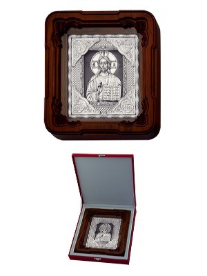 Икона Господь Вседержитель серебряная ювелирная 242488