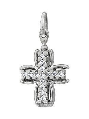 Крестик из золота с бриллиантами 242716