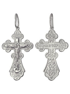 Крестик из серебра без вставок 242788