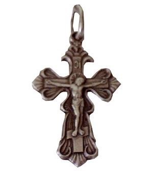 Крестик из серебра без вставок 242814