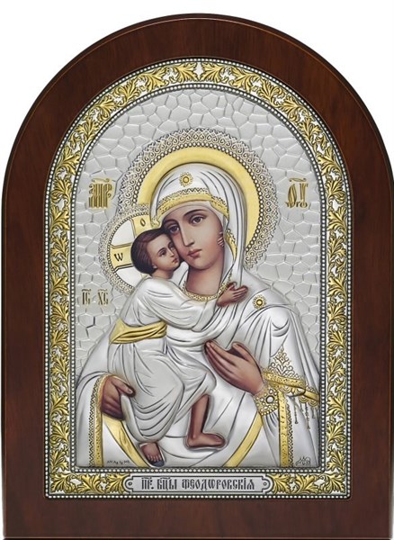Икона освященная Феодоровская Божия Матерь на дереве 243151 - фото 22722