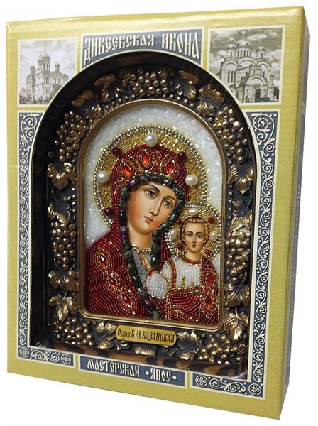 Икона Пресвятая Богородица Казанская бисер 243716 - фото 24116