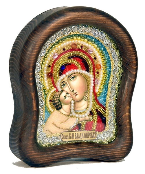 Икона Пресвятая Богородица Владимирская бисер 243757 - фото 24208