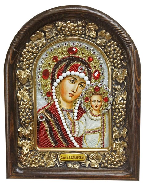 Икона Пресвятая Богородица Казанская бисер 243767 - фото 24239