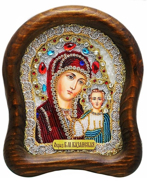 Икона Пресвятая Богородица Казанская бисер 243768 - фото 24241