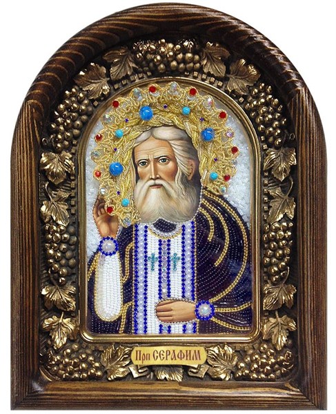 Икона Преподобный Серафим Саровский бисер 243777 - фото 24254
