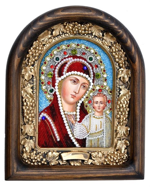 Икона Пресвятая Богородица Казанская бисер 243828 - фото 24315