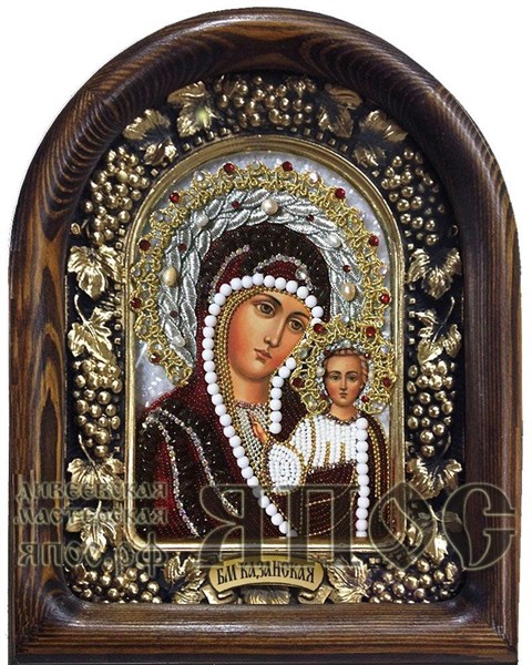 Икона Пресвятая Богородица Казанская бисер 243853 - фото 24361