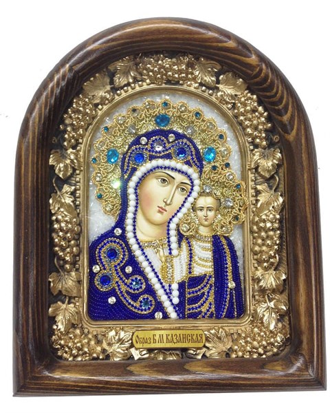 Икона Пресвятая Богородица Казанская бисер 243854 - фото 24362
