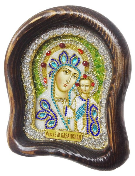 Икона Пресвятая Богородица Казанская бисер 243861 - фото 24371